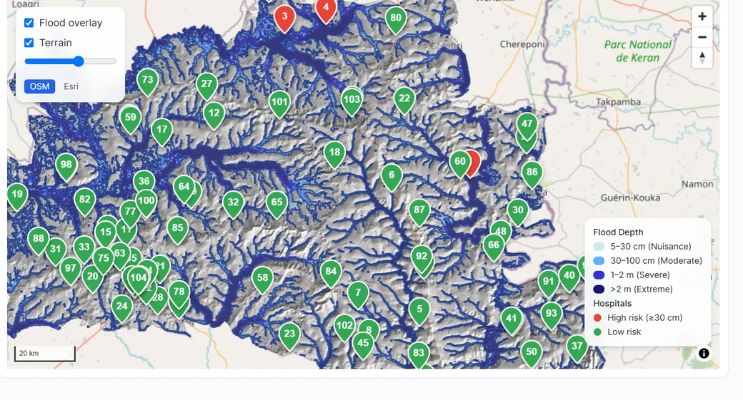Flood-Sight flood simulation map